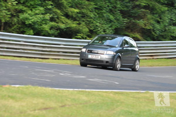 2009 trip to the Nurburgring. Recorded a lap time of 10.50 with four people in the car. This picture is me with my Dad in the passenger seat 10.40 did
