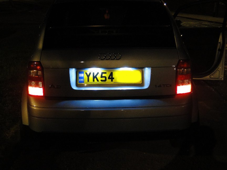 new LEDs on number plate