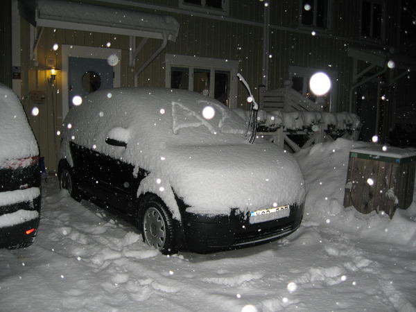 The winter in the south western part of Sweden has been quite severe this year, with lot´s of snow and temps down to -21°C. In this picture (2010-02-0