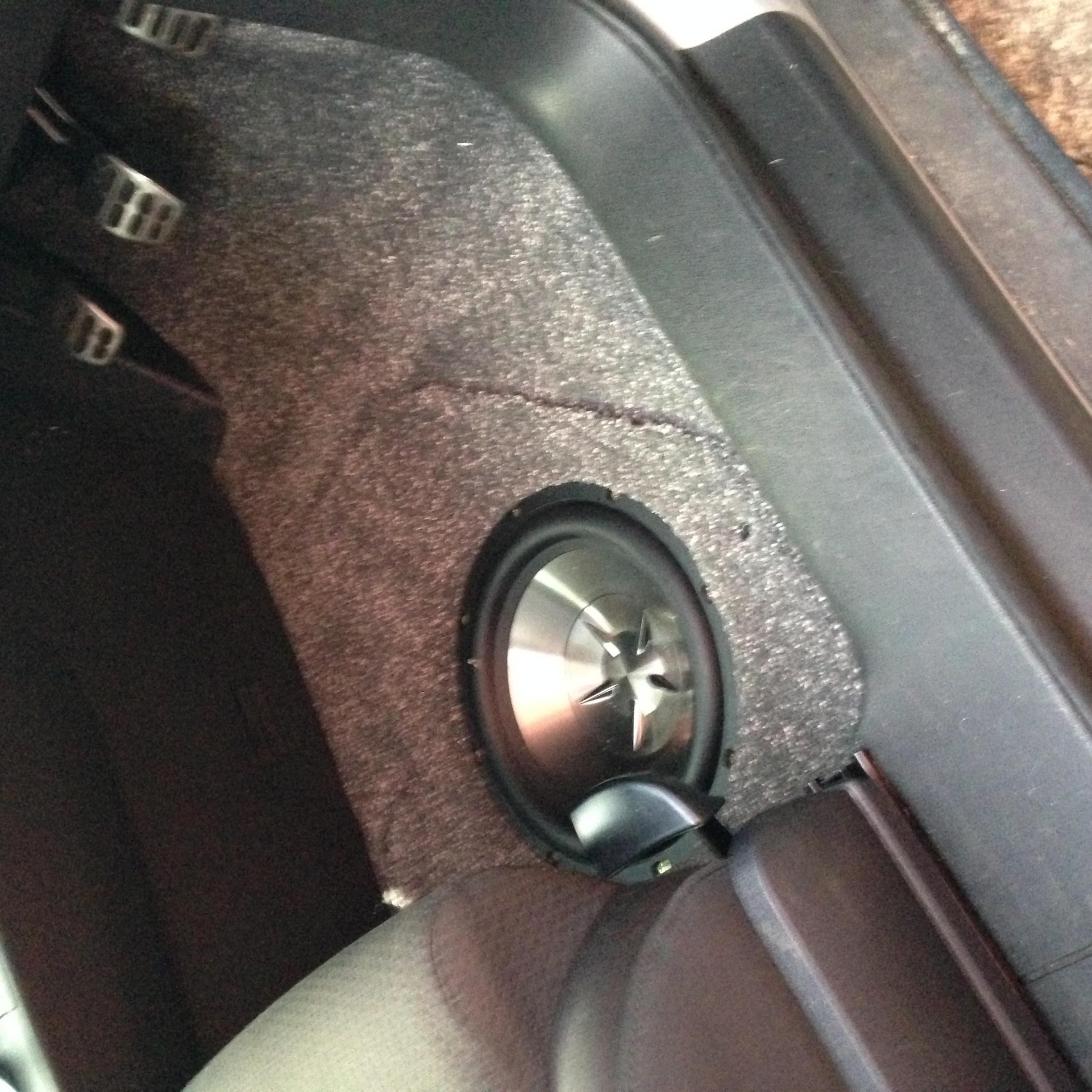 10" Sub in drivers side footwell