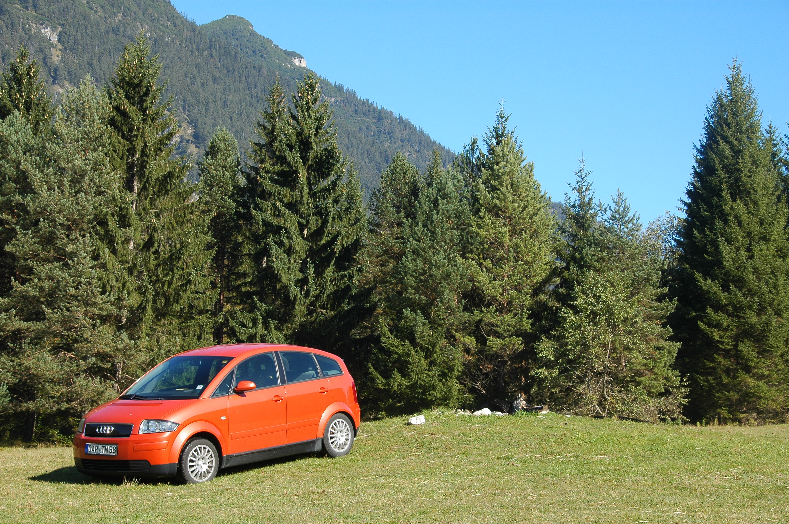 Orange A2 hiding out in the mountains of Bavaria