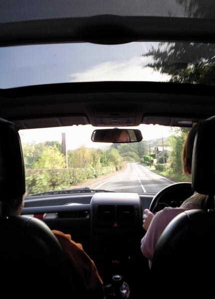 S L at the wheel.
The drive to New Lanark