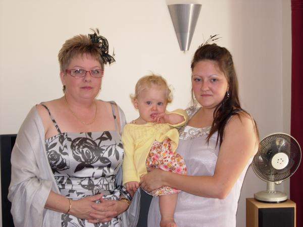 wife,gail  daughter jacqueline with grandaughter grace in middle